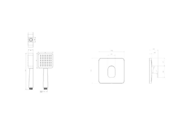 حمام توکار تاین تیپ 2 ABS شودر